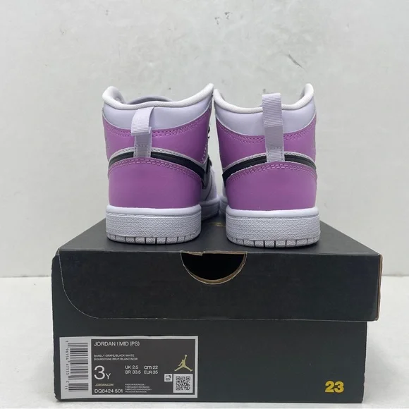 Nike Air Jordan 1 Retro Mid PS “Barely Grape” 2023 - Picture 4 of 4